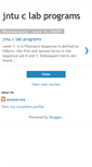 Mobile Screenshot of jntuclabprograms.blogspot.com