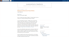 Desktop Screenshot of logisticstopics.blogspot.com