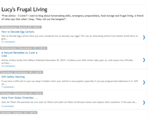 Tablet Screenshot of lucysfrugalliving.blogspot.com