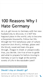 Mobile Screenshot of 100reasonswhyihategermany.blogspot.com