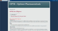 Desktop Screenshot of optimerpharmaceuticals.blogspot.com