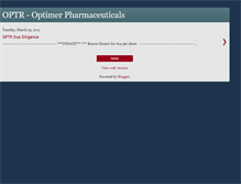 Tablet Screenshot of optimerpharmaceuticals.blogspot.com