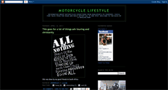 Desktop Screenshot of motorcyclelifestyle.blogspot.com