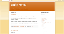 Desktop Screenshot of craftykorisa.blogspot.com