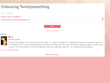 Tablet Screenshot of embracingtwentysomething.blogspot.com