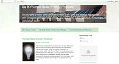 Desktop Screenshot of doityourselfsolarenergyprojects.blogspot.com