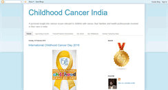 Desktop Screenshot of childhoodcancerindia.blogspot.com