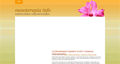 Desktop Screenshot of mesoterapiainfo.blogspot.com
