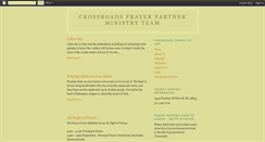 Desktop Screenshot of crossroadsprayerpartnerministry.blogspot.com