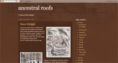 Desktop Screenshot of ancestralroofs.blogspot.com