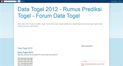 Desktop Screenshot of datatogel2012.blogspot.com