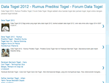 Tablet Screenshot of datatogel2012.blogspot.com