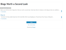 Tablet Screenshot of blogsworthasecondlook.blogspot.com