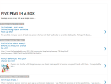 Tablet Screenshot of fivepeasinabox.blogspot.com
