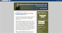 Desktop Screenshot of matthewmullhoferattorney.blogspot.com