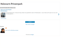 Tablet Screenshot of holzwurm-prinzenpark.blogspot.com