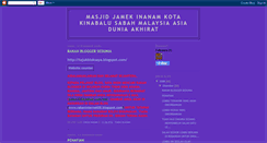 Desktop Screenshot of masjidjamekinanam.blogspot.com
