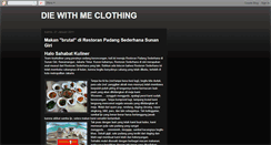 Desktop Screenshot of diewithmecloth.blogspot.com