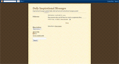 Desktop Screenshot of dailyinspirationalmessage.blogspot.com