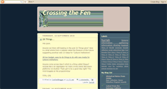 Desktop Screenshot of crossingthefen.blogspot.com