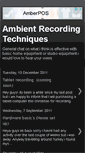 Mobile Screenshot of ambientrecordingtechniques.blogspot.com