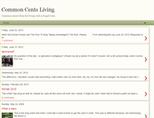 Tablet Screenshot of commoncentsliving.blogspot.com