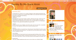 Desktop Screenshot of humblybyhisgracealone.blogspot.com