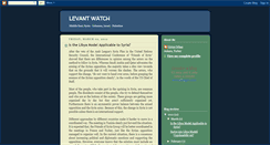 Desktop Screenshot of levantwatch.blogspot.com