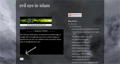 Desktop Screenshot of evileyeinislam.blogspot.com