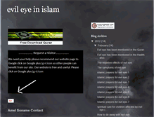 Tablet Screenshot of evileyeinislam.blogspot.com