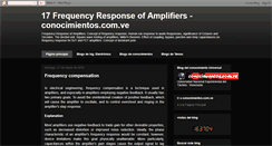 Desktop Screenshot of conocimientosamplifiersfr.blogspot.com