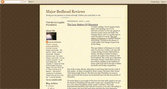 Desktop Screenshot of majorbedheadreviews.blogspot.com