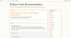 Desktop Screenshot of code-recommenders.blogspot.com