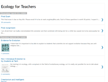 Tablet Screenshot of ecologyforteachers.blogspot.com