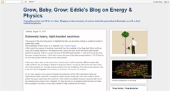 Desktop Screenshot of eddiesblogonenergyandphysics.blogspot.com