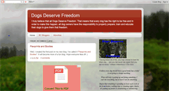 Desktop Screenshot of dogsdeservefreedom.blogspot.com