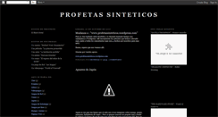 Desktop Screenshot of profetassinteticos.blogspot.com