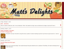 Tablet Screenshot of mattsdelights.blogspot.com