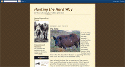 Desktop Screenshot of huntingthehardway.blogspot.com