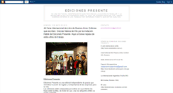 Desktop Screenshot of edicionespresente.blogspot.com