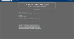 Desktop Screenshot of aneducatedderelict.blogspot.com