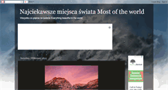 Desktop Screenshot of najpiekniejszemiejscaswiata.blogspot.com