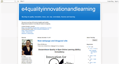 Desktop Screenshot of e4qualityinnovationandlearning.blogspot.com