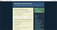 Desktop Screenshot of morningstarchristiantheater.blogspot.com