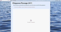 Desktop Screenshot of chippewaflowage2011.blogspot.com