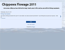 Tablet Screenshot of chippewaflowage2011.blogspot.com