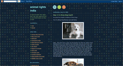 Desktop Screenshot of animalrightsindia.blogspot.com