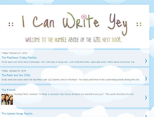 Tablet Screenshot of icanwriteyey.blogspot.com