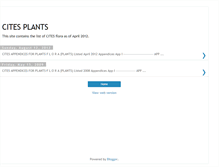 Tablet Screenshot of cites-plants.blogspot.com