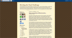 Desktop Screenshot of meetingthedualchallenge.blogspot.com